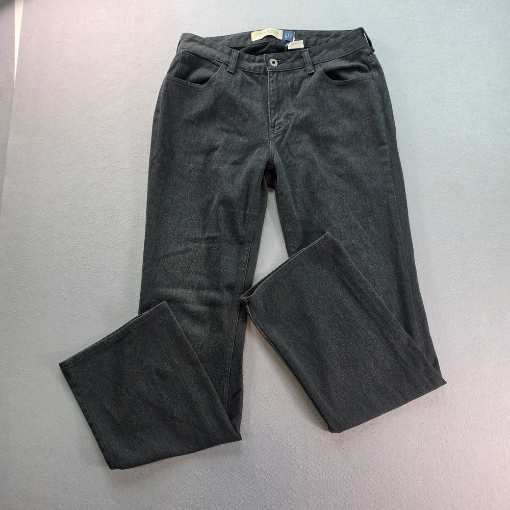 Gap Bootcut Stretch Jeans Womens 6 Regular Dark Gray Charcoal Denim Pants 30x30